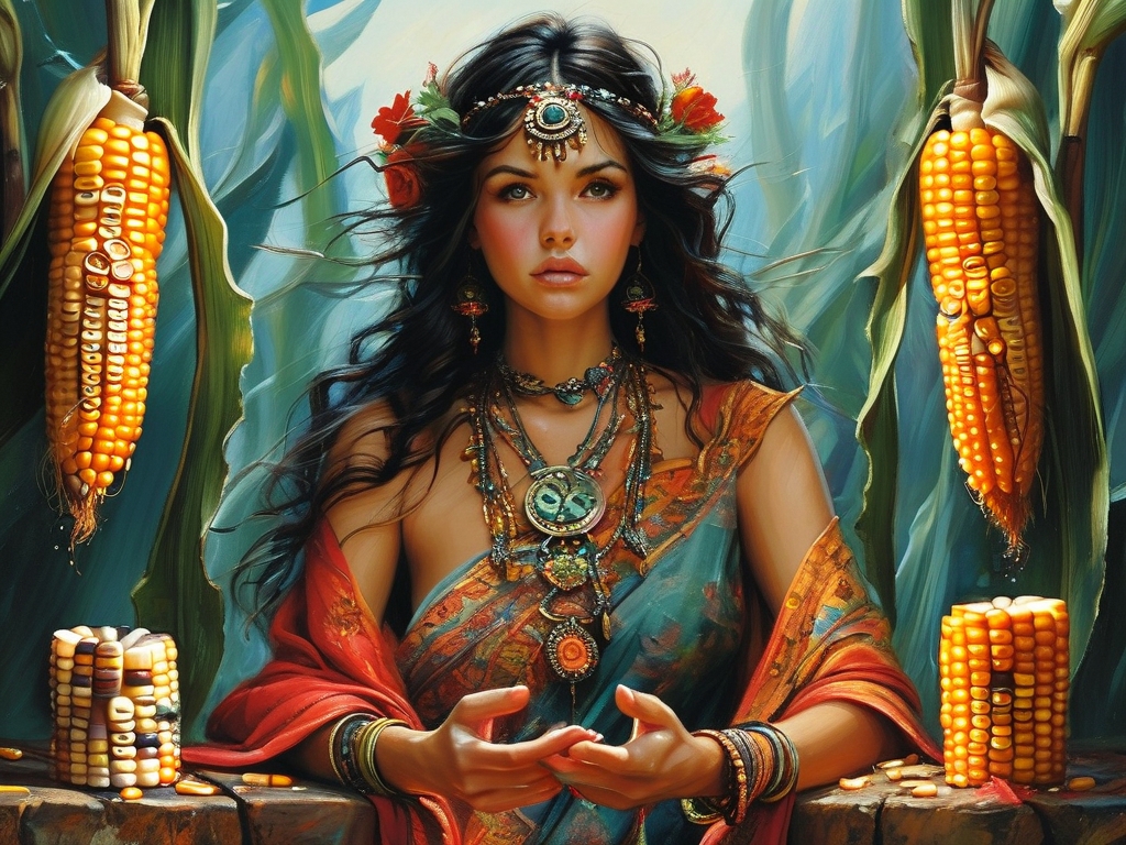 bói toán bằng hạt ngô